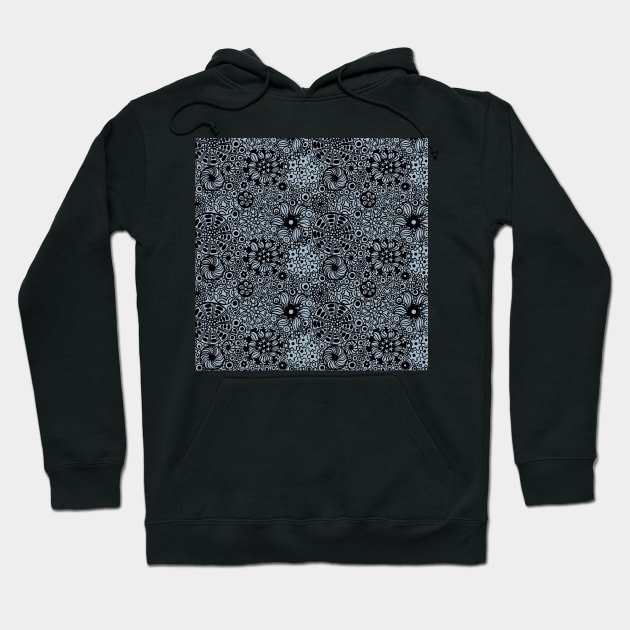 Zentangle Flowers Hoodie by astrongwater
